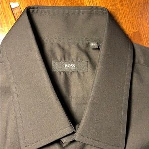 Hugo Boss Men’s Black Button Down Dress Shirt 17.5